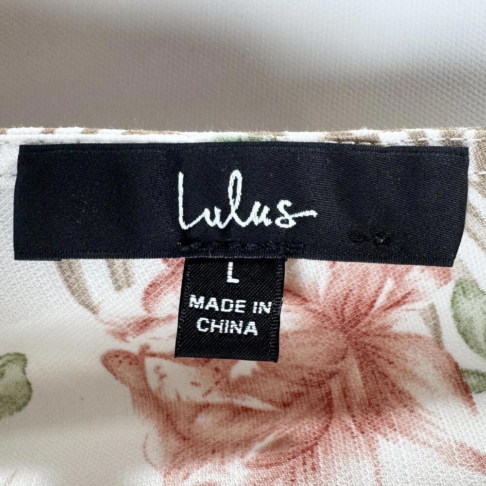 Lulus Sleeveless Floral Print Babydoll Mini Dress - L - Picture 2 of 6